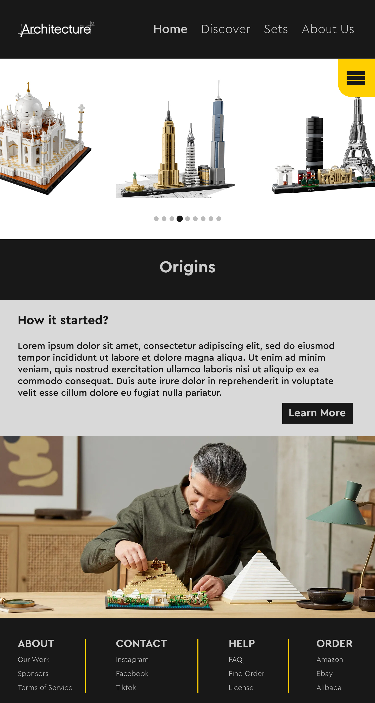 Mockup Website for Lego